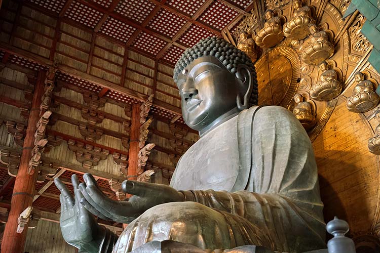 The Great Buddha of Todaiji Temple in Nara